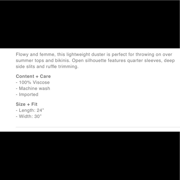 NEW UO striped ruffle duster/kimono/cover up - Picture 4 of 7